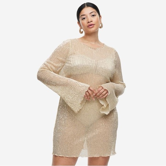 H&M | Dresses | Nwt Hm Gold Sequined Long Sleeve Dress Size Medium | Poshmark H&M | Dresses | Nwt Hm Gold Sequined Long Sleeve Dress Size Medium | Poshmark